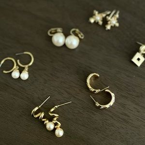 Gold-tone earings x 8 sets ONLY $45